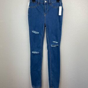 NWT Free People Vintage Distressed Denim Skinny Jeans Size 25 Regular